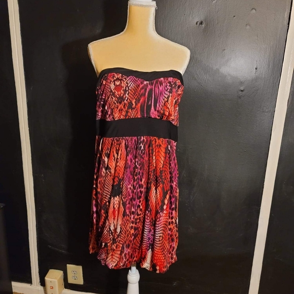 Strapless snake print dress ♡ - Picture 1 of 6